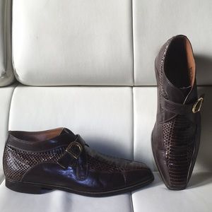Stacy Adams Dress Shoes w/ Snakeskin - Size 10 ½ M